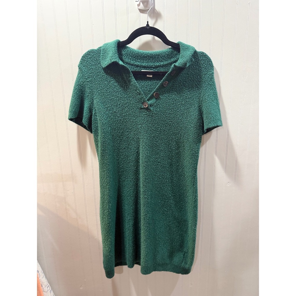 American Eagle Green Short Sleeve Polo Collar Knit Sweater Dress Size XS/S